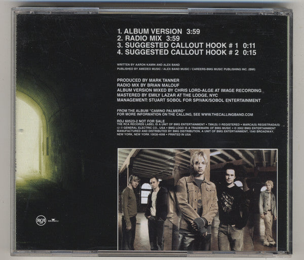 The Calling : Adrienne (Radio Mix) (CD, Single, Promo)