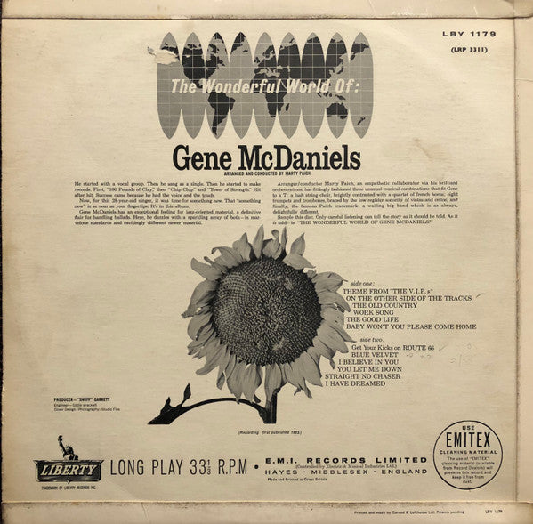 Eugene McDaniels : The Wonderful World Of: Gene McDaniels (LP, Album, Mono)