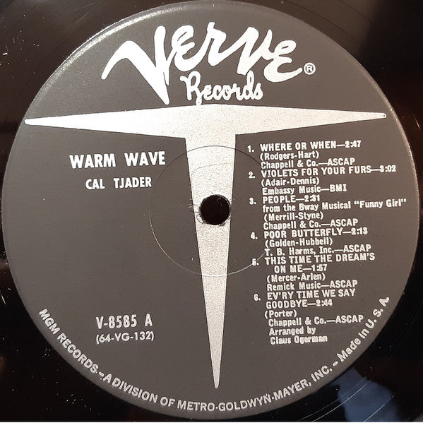 Cal Tjader : Warm Wave (LP, Album, Mono, Gat)