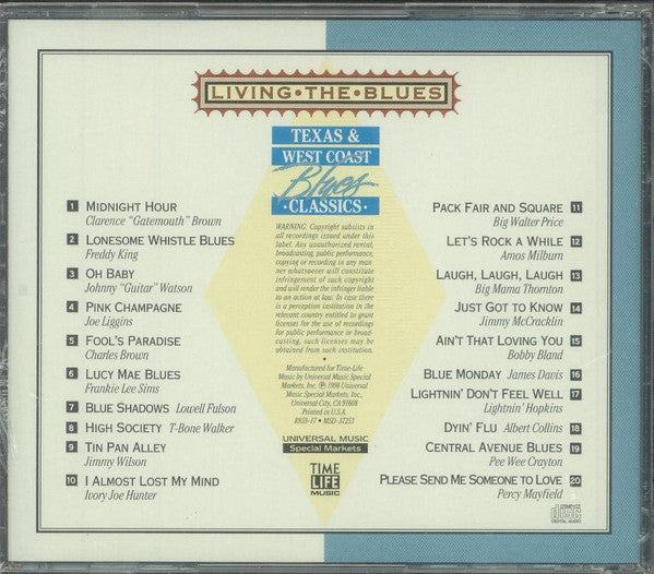 Various : Living The Blues - Texas & West Coast Blues Classics (CD, Comp)