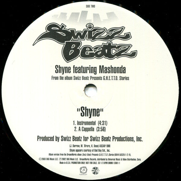 Swizz Beatz Featuring Mashonda : Shyne (12", Promo)