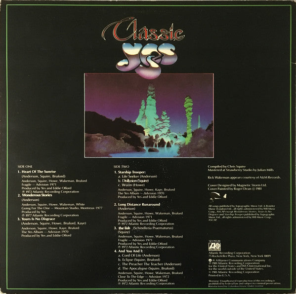 Yes : Classic Yes (LP, Comp + 7", Styrene + Club)