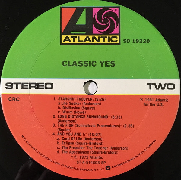 Yes : Classic Yes (LP, Comp + 7", Styrene + Club)