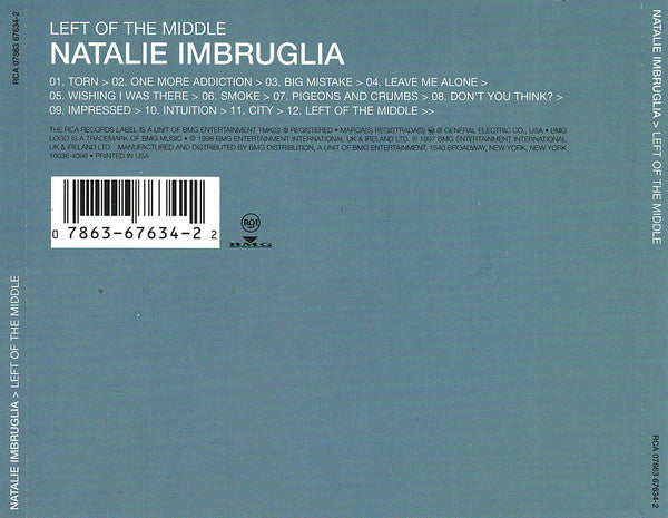 Natalie Imbruglia : Left Of The Middle (CD, Album)