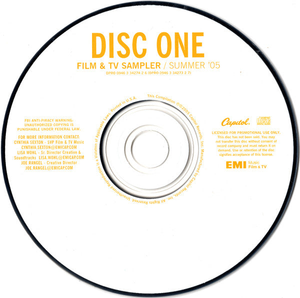 Various : Film & TV Sampler / Summer '05 (2xCD, Comp, Promo, Smplr)