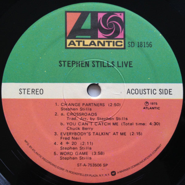 Stephen Stills : Stephen Stills Live (LP, Album, PRC)