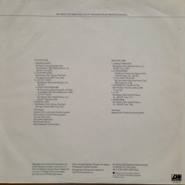 Stephen Stills : Stephen Stills Live (LP, Album, PRC)