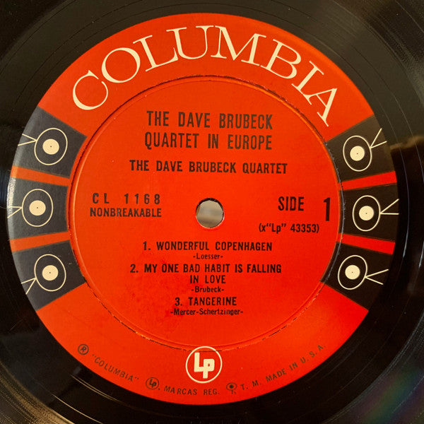 The Dave Brubeck Quartet : The Dave Brubeck Quartet In Europe (LP, Album, Mono, Hol)