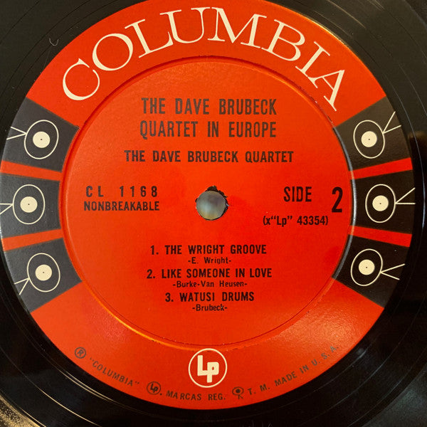 The Dave Brubeck Quartet : The Dave Brubeck Quartet In Europe (LP, Album, Mono, Hol)