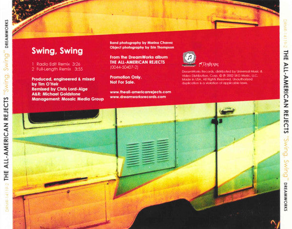 The All-American Rejects : Swing, Swing (CD, Single, Promo)