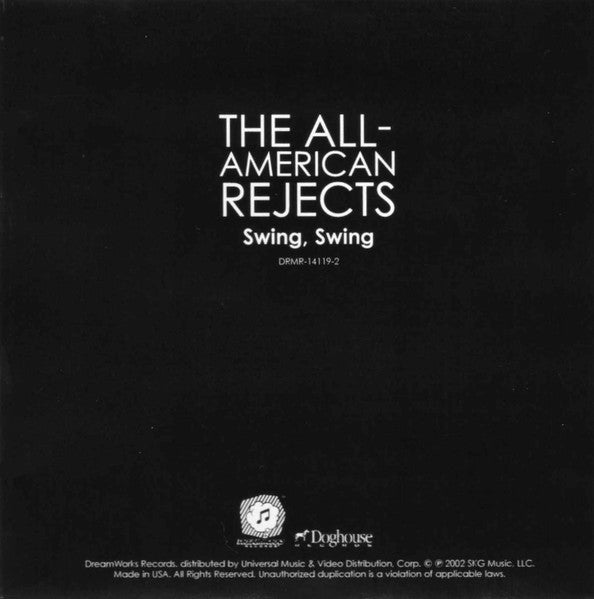 The All-American Rejects : Swing, Swing (CD, Single, Promo)