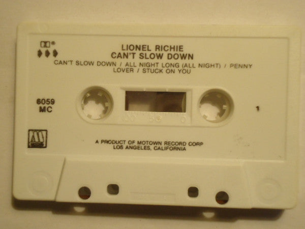 Lionel Richie : Can't Slow Down (Cass, Album)