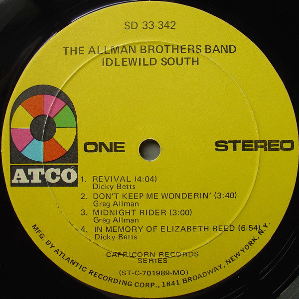 The Allman Brothers Band : Idlewild South (LP, Album, MO )