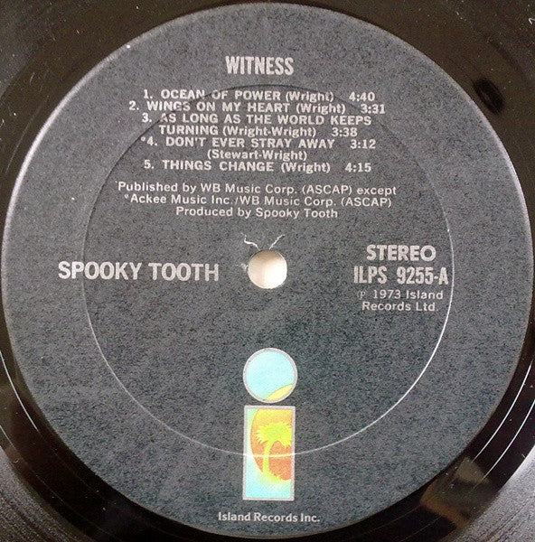 Spooky Tooth : Witness (LP, Album, RE, Mon)