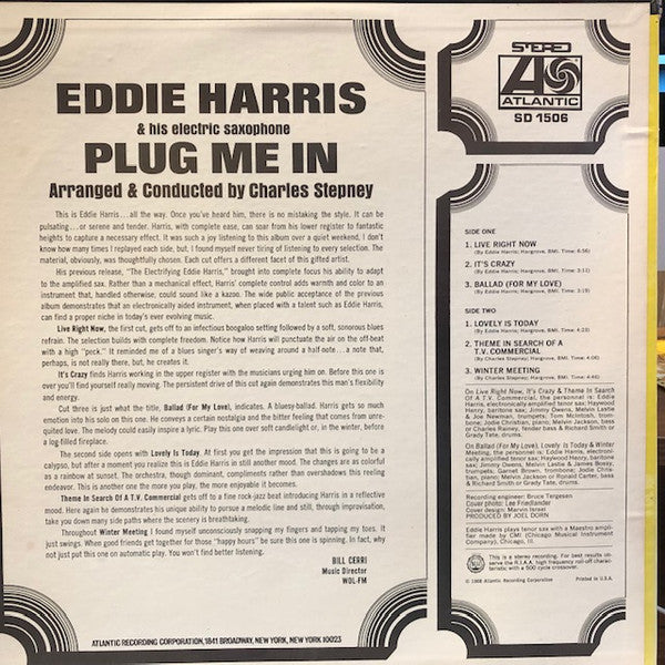 Eddie Harris : Plug Me In (LP, Album, RE)