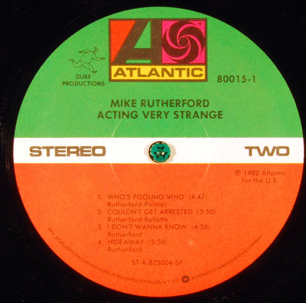 Mike Rutherford : Acting Very Strange (LP, Album, Spe)