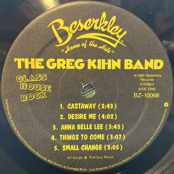 Greg Kihn Band : Glass House Rock (LP, Album, Spe)