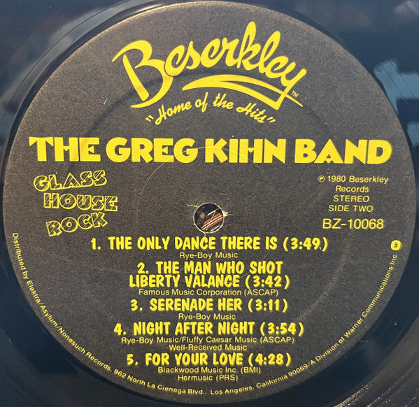 Greg Kihn Band : Glass House Rock (LP, Album, Spe)