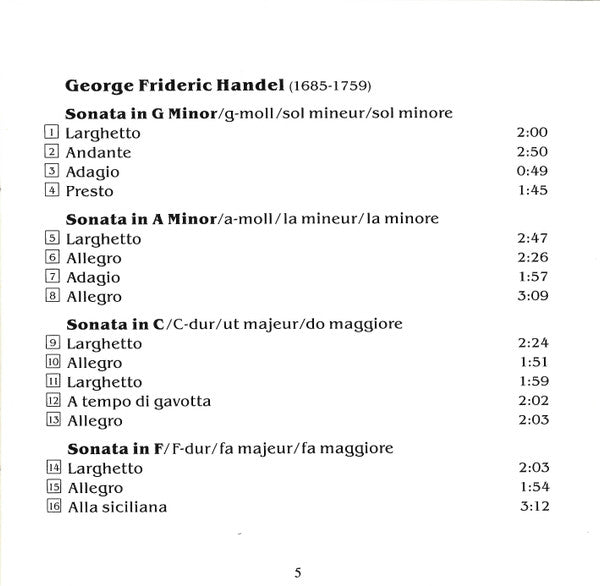 Keith Jarrett • Michala Petri / Georg Friedrich Händel : Handel Sonatas (CD, Album)