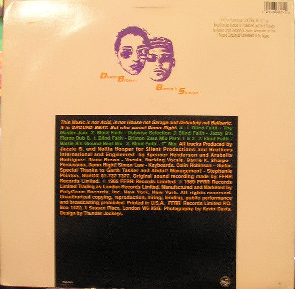Diana Brown And Barrie K Sharpe* : Blind Faith (12", Promo)