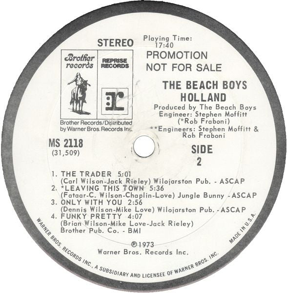 The Beach Boys : Holland  (LP, Album, Promo, San + 7", EP, Promo)