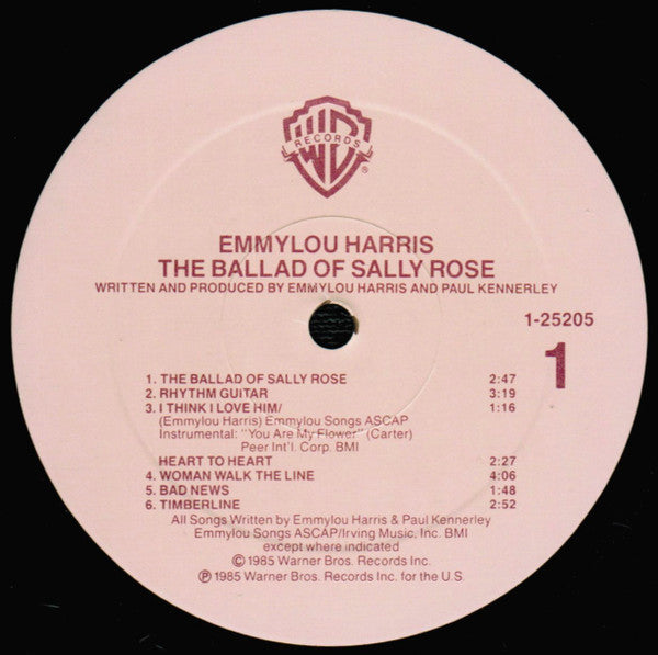Emmylou Harris : The Ballad Of Sally Rose (LP, Album, All)