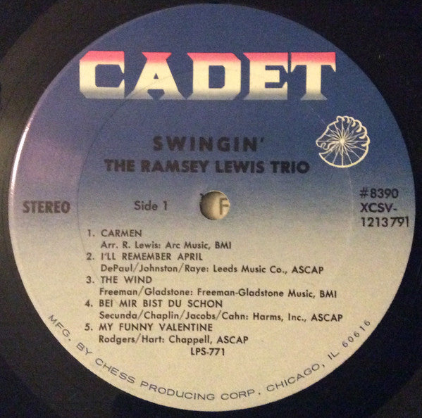 The Ramsey Lewis Trio : Swingin' (LP, Album)
