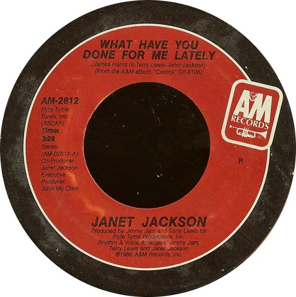Janet Jackson : What Have You Done For Me Lately (7", Styrene, Ind)