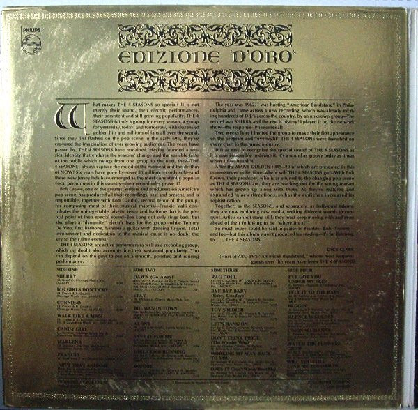 The Four Seasons : Edizione D'Oro (Gold Edition) (2xLP, Comp)