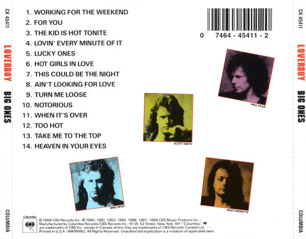 Loverboy : Big Ones (CD, Comp)