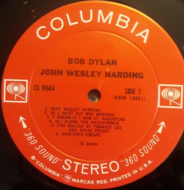 Bob Dylan : John Wesley Harding (LP, Album, Ter)