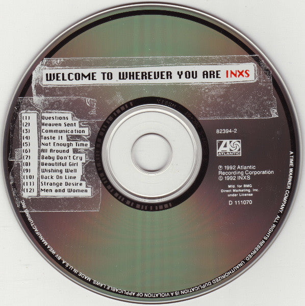 INXS : Welcome To Wherever You Are (CD, Album, Club, Eco)