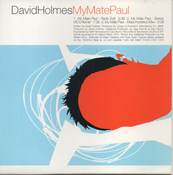 David Holmes : My Mate Paul (CD, Single, Promo)
