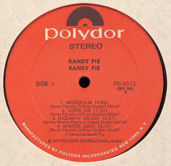 Randy Pie : Randy Pie (LP, Album, All)