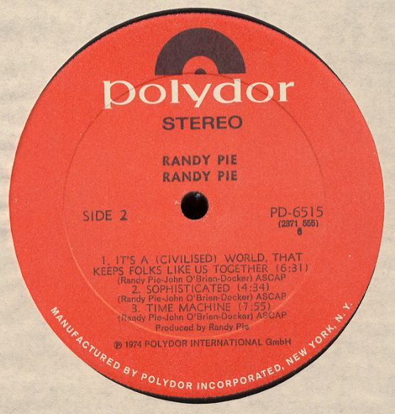 Randy Pie : Randy Pie (LP, Album, All)