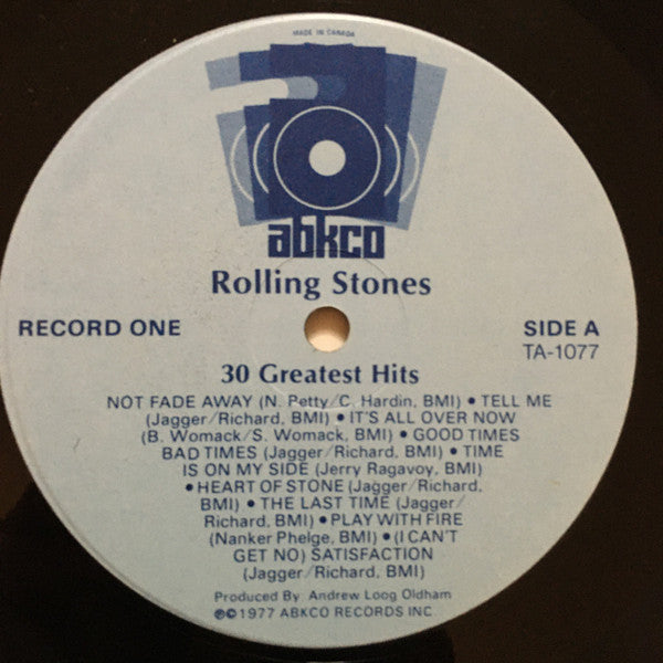 Rolling Stones* : Greatest Hits Vol. 1 (LP, Comp)