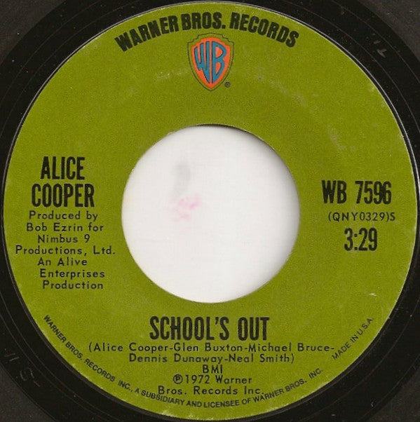 Alice Cooper : School's Out / Gutter Cat (7", Single, Styrene, Ter)
