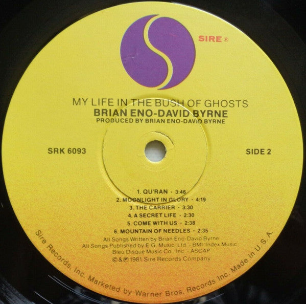 Brian Eno - David Byrne : My Life In The Bush Of Ghosts (LP, Album, Win)
