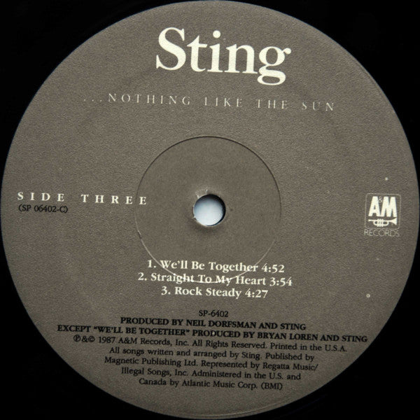 Sting : ...Nothing Like The Sun (2xLP, Album, Ele)