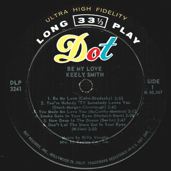 Keely Smith : Be My Love (LP, Album, Mono, Ind)
