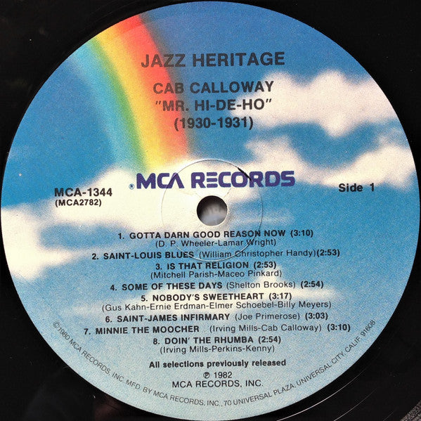 Cab Calloway : Mr. Hi. De. Ho. 1930-1931 (LP, Album, Comp, Mono, Pin)