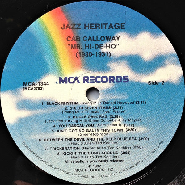 Cab Calloway : Mr. Hi. De. Ho. 1930-1931 (LP, Album, Comp, Mono, Pin)
