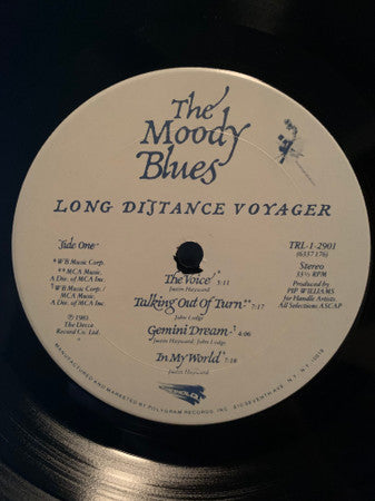The Moody Blues : Long Distance Voyager (LP, Album, Club, Ter)