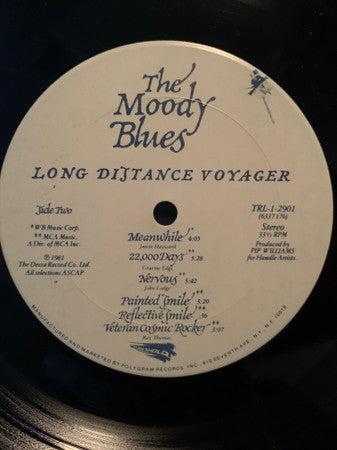 The Moody Blues : Long Distance Voyager (LP, Album, Club, Ter)