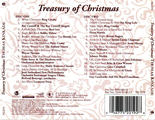 Various : Treasury Of Christmas: Thomas Kinkade (CD, Comp)