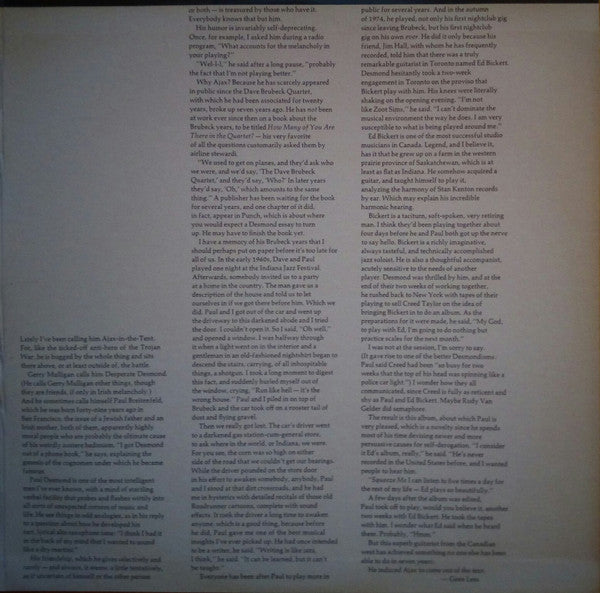 Paul Desmond : Pure Desmond (LP, Album, Gat)