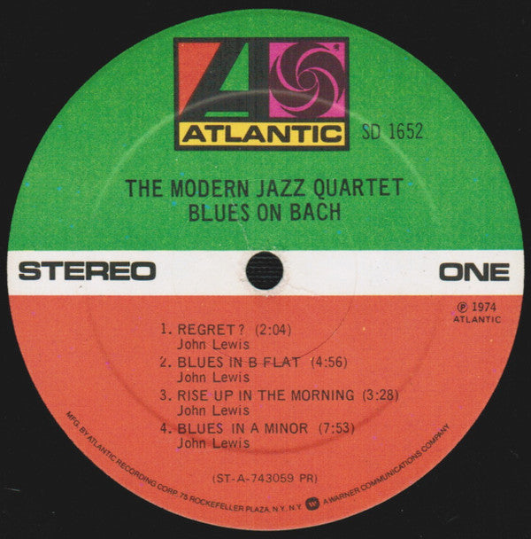 The Modern Jazz Quartet : Blues On Bach (LP, Album, RE, Pre)