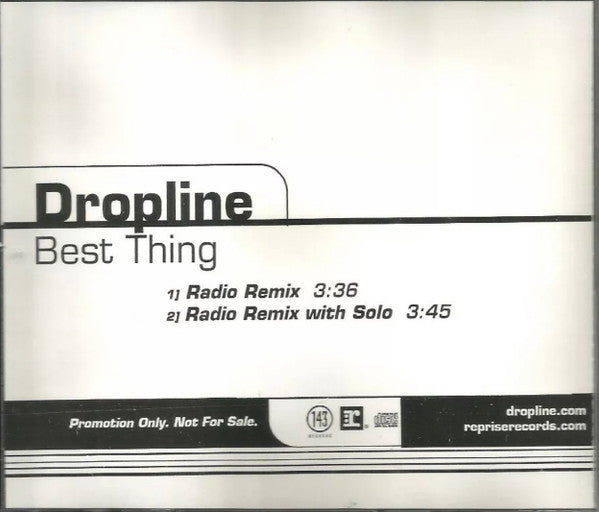 Dropline : Best Thing (CD, Single, Promo)