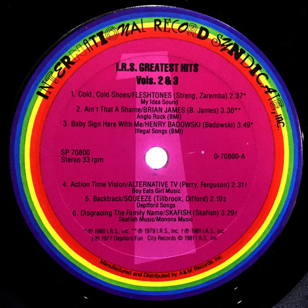 Various : I.R.S. Greatest Hits Vols. 2 & 3 (2xLP, Comp, Gat)