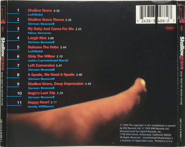 Various : Shallow Grave (Music From The Motion Picture) (CD, Album, Comp, Promo)